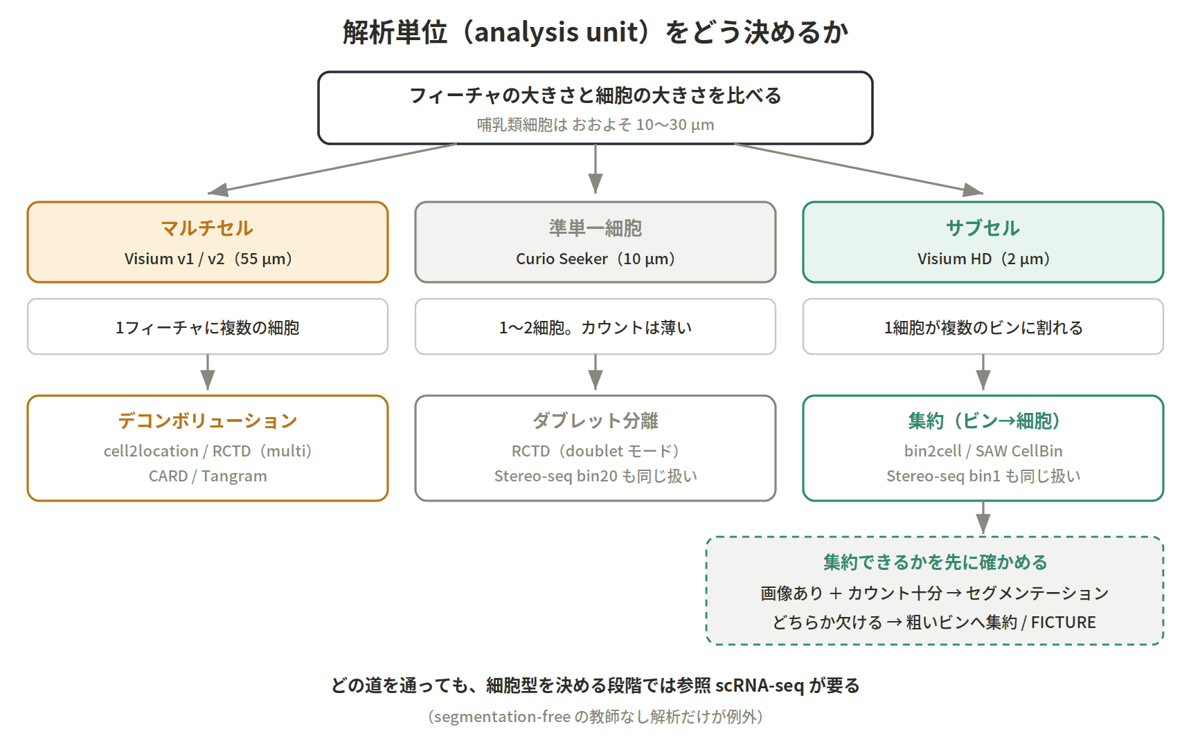 図：解析単位（analysis unit）をどう決めるか
