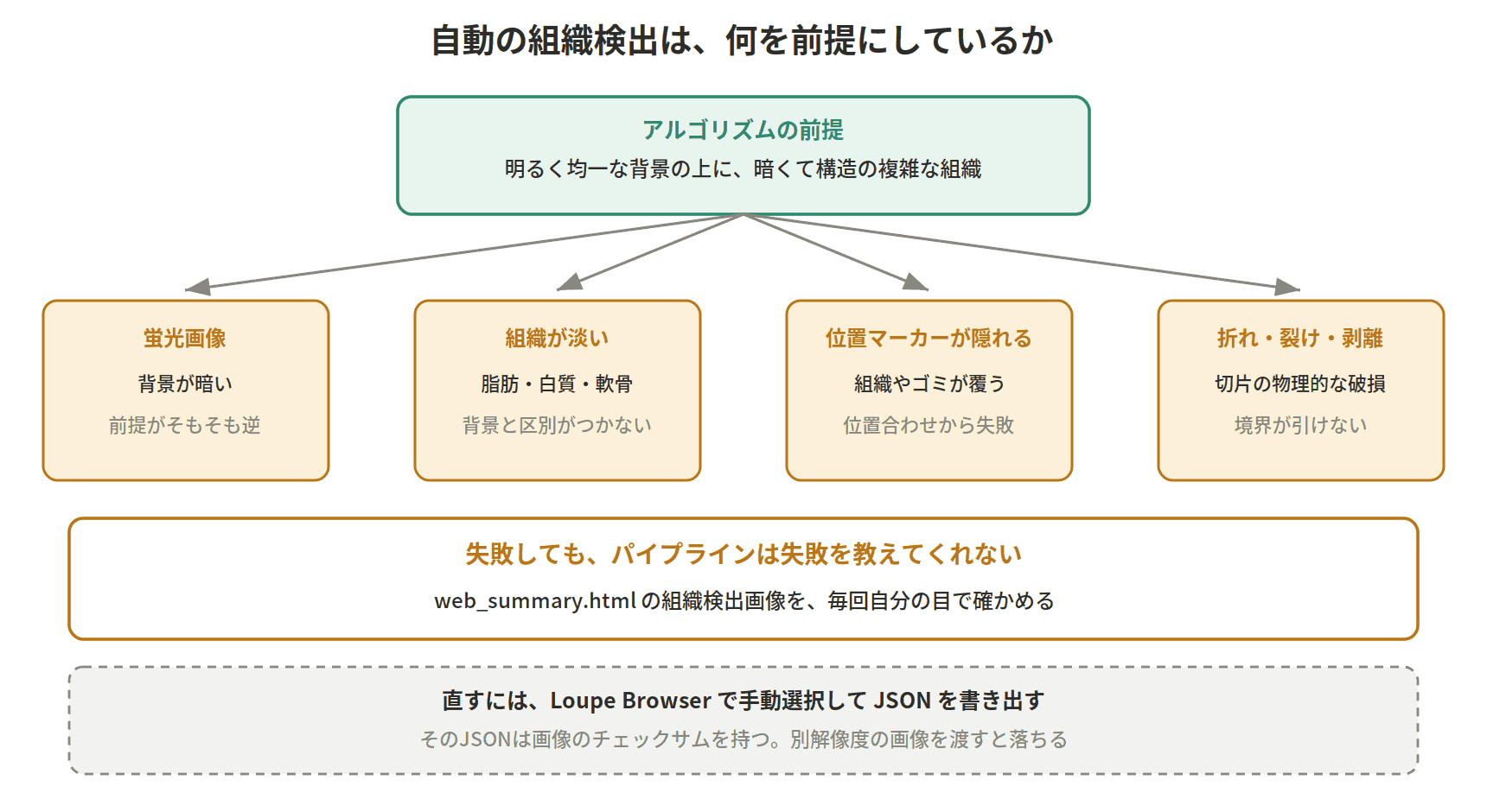図：自動の組織検出は、何を前提にしているか
